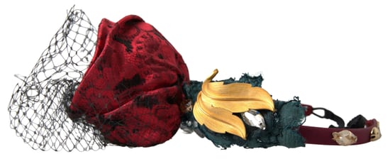 Rode met multikleurige rozenzijde kristallen netlogo diadeem hoofdband - Image 2