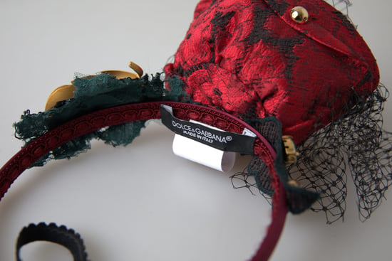 Rode met multikleurige rozenzijde kristallen netlogo diadeem hoofdband - Image 4