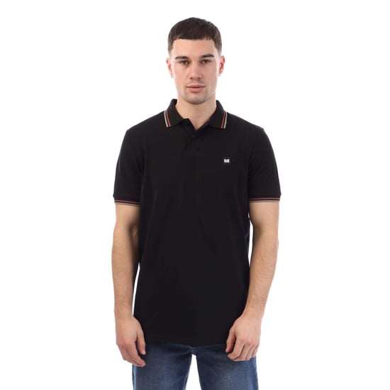 Weekend Offender Heren Vancouver getipt poloshirt (Zwart) - Image 1
