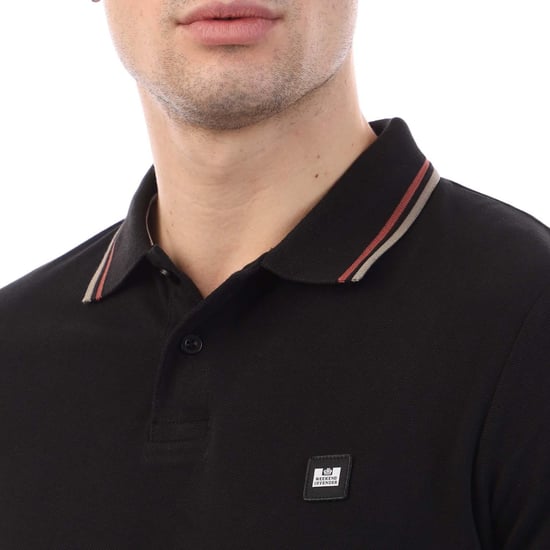 Weekend Offender Heren Vancouver getipt poloshirt (Zwart) - Image 3