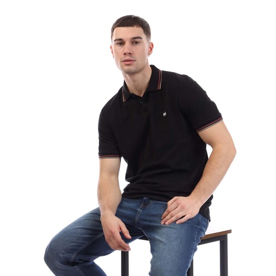 Weekend Offender Heren Vancouver getipt poloshirt (Zwart) - Image 4