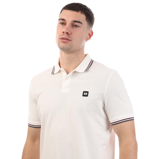Weekend Offender Heren Vancouver getipt poloshirt (Wit) - Image 3