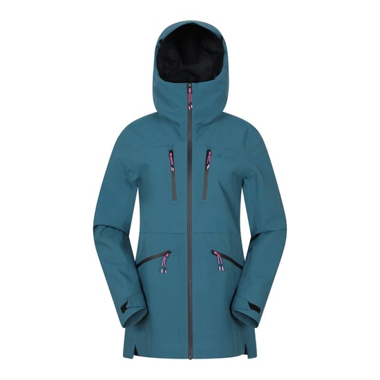 Mountain Warehouse Dames Tempest Waterdichte 3-laags Ski Jacket (Teal) - Image 1