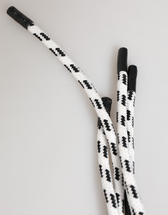 Zwarte Witte Polyester Tape Touw DG Logo Sleutelhanger Sleutelring - Image 3