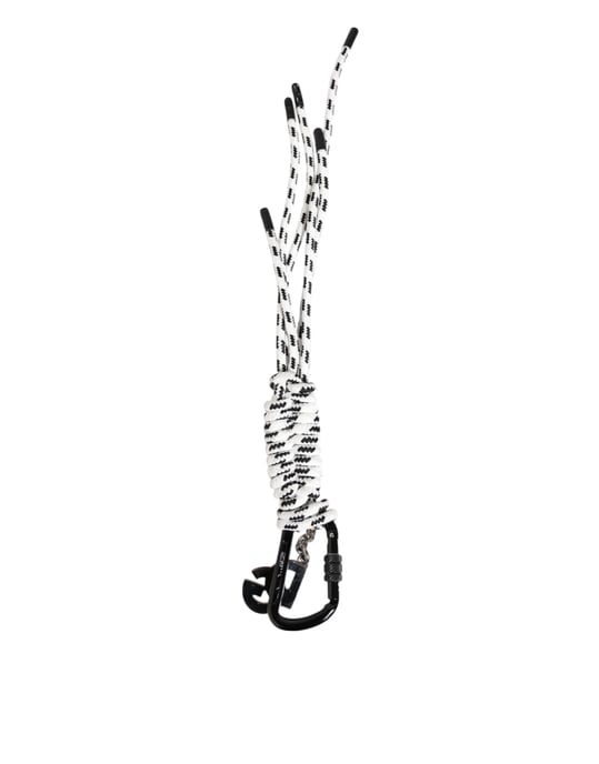 Zwarte Witte Polyester Tape Touw DG Logo Sleutelhanger Sleutelring - Image 4