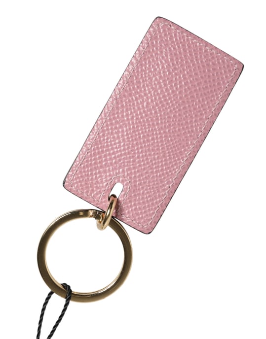 Roze Kalfsleren Logo Metaal Ring Heren Sleutelhanger Sleutelhanger - Image 2