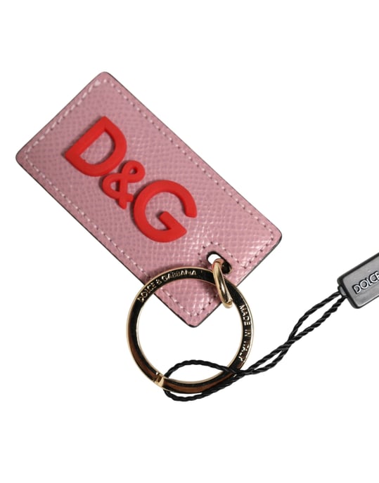 Roze Kalfsleren Logo Metaal Ring Heren Sleutelhanger Sleutelhanger - Image 3