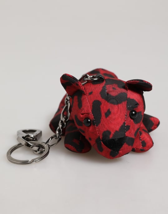 Rood Zwart Polyester Dierensilhouet Tas Sleutelhanger Sleutelhanger - Image 1