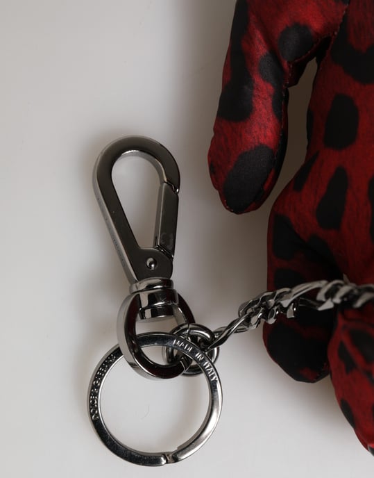 Rood Zwart Polyester Dierensilhouet Tas Sleutelhanger Sleutelhanger - Image 4