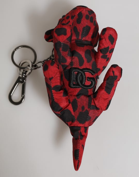 Rood Zwart Polyester Dierensilhouet Tas Sleutelhanger Sleutelhanger - Image 5
