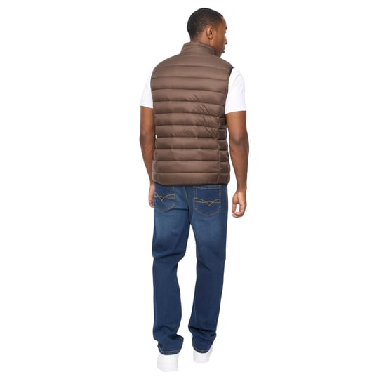 Crosshatch Heren Gattering MVE Gewatteerd Gilet (Bruin) - Image 2