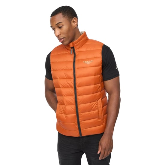 Crosshatch Heren Gattering MVE Gewatteerd Gilet (Oranje) - Image 4