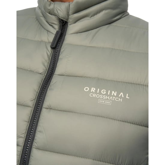 Crosshatch Heren Gattering MVE Gewatteerd Gilet (Salie) - Image 3