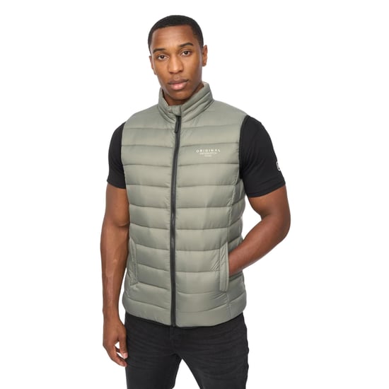 Crosshatch Heren Gattering MVE Gewatteerd Gilet (Salie) - Image 4