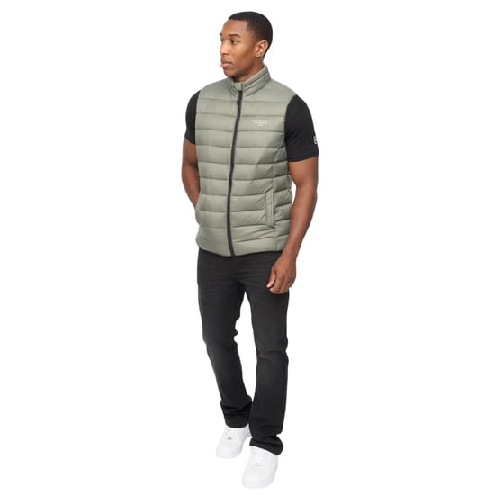 Crosshatch Heren Gattering MVE Gewatteerd Gilet (Salie) - Image 5