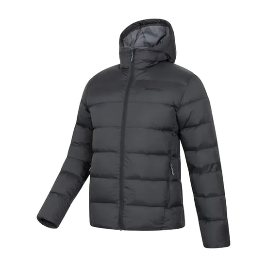 Mountain Warehouse Heren Stratus Dons Packbare Gewatteerde Jas met Kap (Zwart) - Image 3