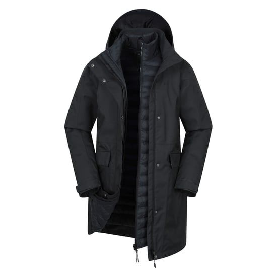 Mountain Warehouse Dames Regen On 3-in-1 Waterdichte Jas (Zwart) - Image 1