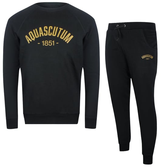 Aquascutum Old School Crewneck Zwarte Trainingsbroekset - Image 1