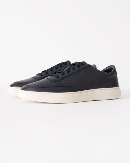 Heren Casual Leren Sneakers in Donkerblauw - Image 1