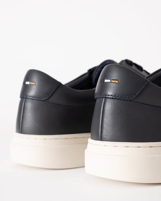 Heren Casual Leren Sneakers in Donkerblauw - Image 4
