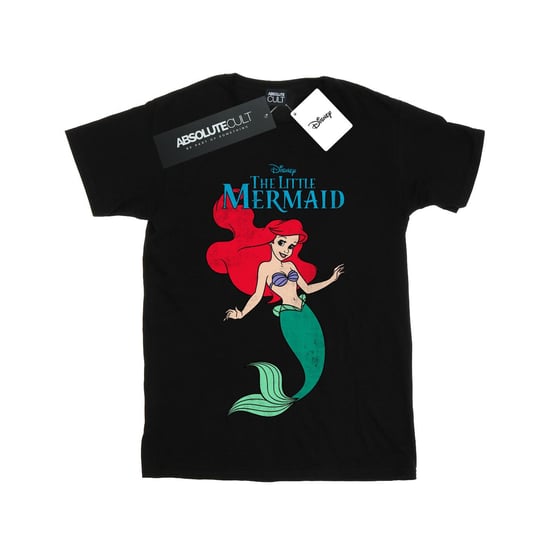 Disney Dames/Dames De Kleine Zeemeerminlijn Ariel Katoenen Vriendje T-shirt (Zwart) - Image 1
