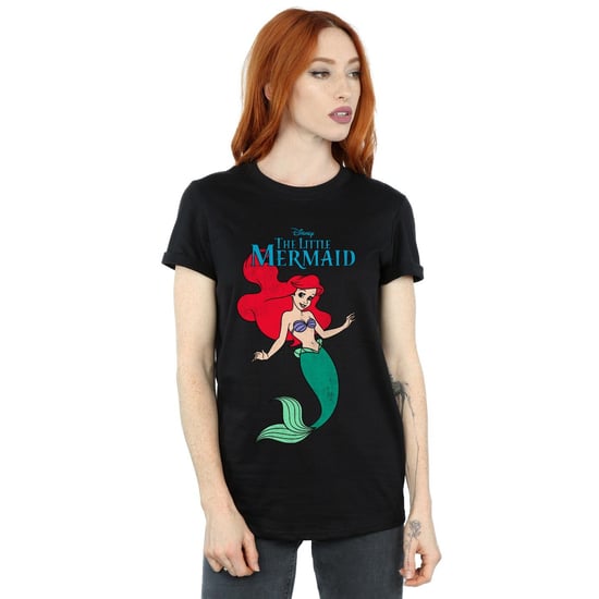 Disney Dames/Dames De Kleine Zeemeerminlijn Ariel Katoenen Vriendje T-shirt (Zwart) - Image 2