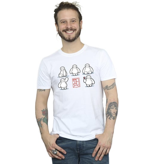Disney Heren Big Hero 6 Baymax Veel houdingen T-Shirt (Wit) - Image 2