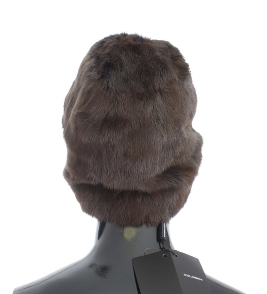 Dolce & Gabbana Luxe Bruine Wezelbont Dames Beanie - Image 3