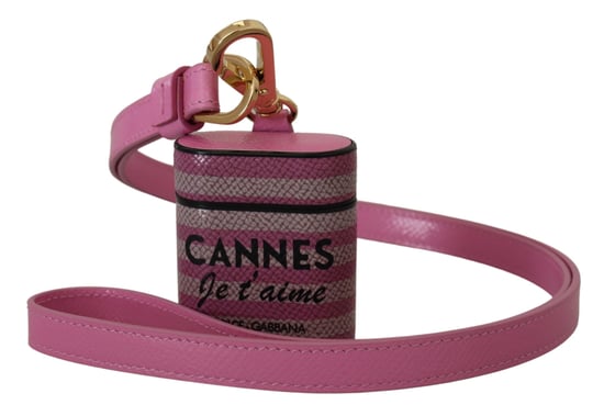 Dolce & Gabbana Chic Leren AirPods Hoes in Vrouwen Roze - Image 1