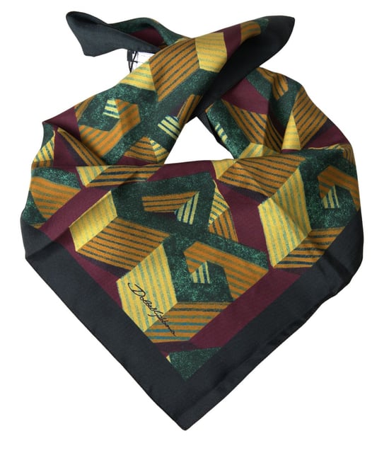 Geometrisch Print Zijde Zakdoek - Image 3