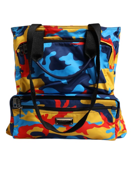Multikleur Camouflage Nylon Shoppen Tote Bag - Image 1