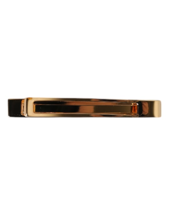 Gouden Tonaal Messing Logo Gestempelde Stropdasclip Bar - Image 2