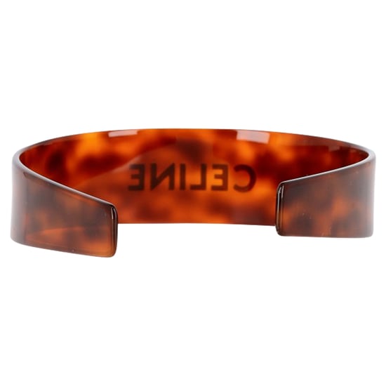 Celine Schildpad Hoofdband met Logo in Donker Acetaat - Image 4