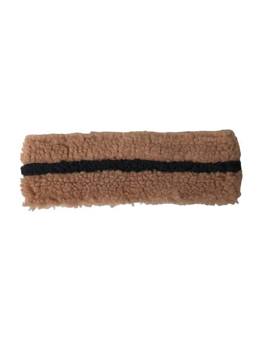 Bruine Zwarte Fleece Wollen Hoofdband Muts voor Mannen - Image 1