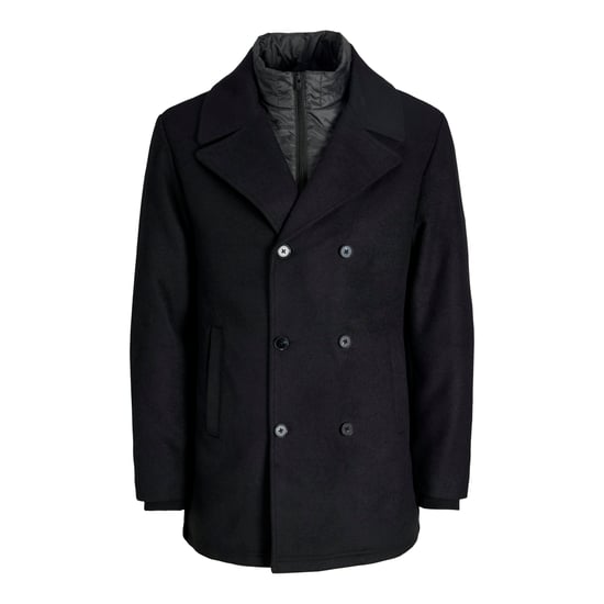 Jack & Jones Jas winter Detroit Peacoat Jacket Zwart - Image 1