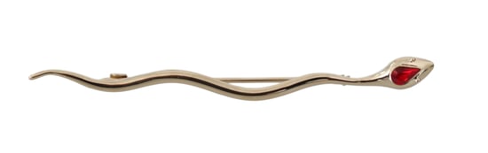 Zilveren Messing Kristal Spilla Serpente Broche Speld - Image 1