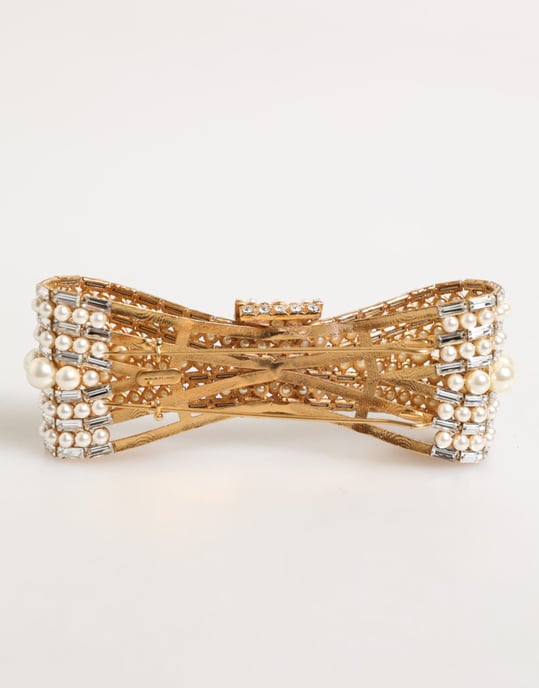 Gouden Messing Glas Kristal Nepparel Versierde Speld - Image 3