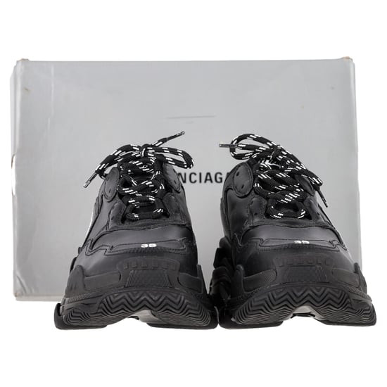 Balenciaga Triple S Sneakers in Zwart Polyester - Image 2
