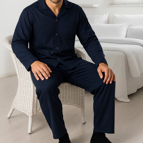 Heren Thermo Pyjama Set met Lange Mouwen Top & Broek voor Koude Nachten - Image 5