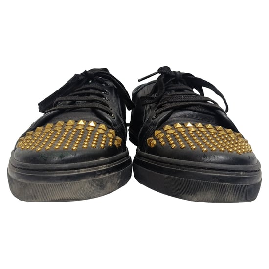 Gucci California Studded Lage Sneakers in Zwart Leer - Image 4