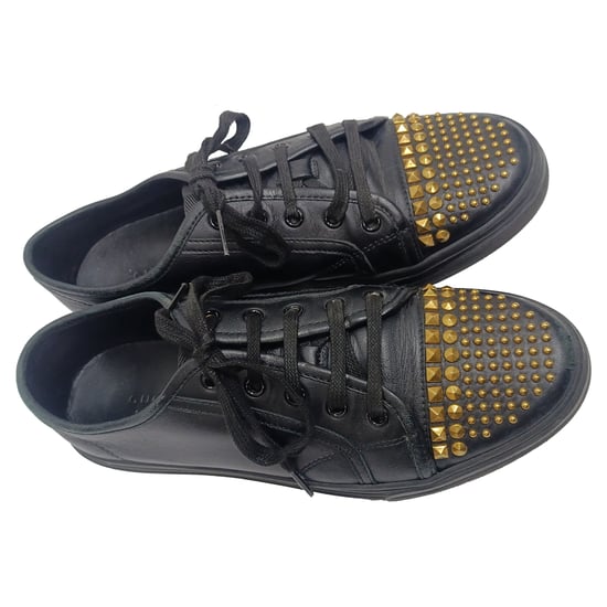Gucci California Studded Lage Sneakers in Zwart Leer - Image 5