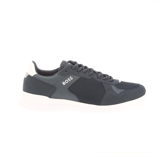 Boss Heren Extreme Suede Hardlooptrainers (Donkerblauw/Wit) - Image 1
