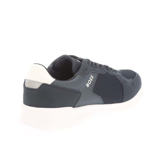 Boss Heren Extreme Suede Hardlooptrainers (Donkerblauw/Wit) - Image 3