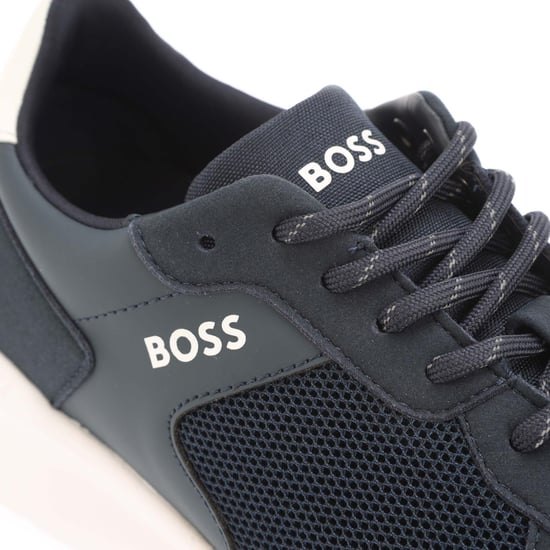 Boss Heren Extreme Suede Hardlooptrainers (Donkerblauw/Wit) - Image 5