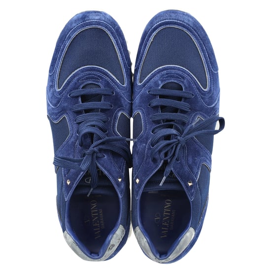 Valentino Garavani Soul AM Sneakers in Navy Blauw Suède en Mesh - Image 3