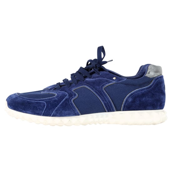 Valentino Garavani Soul AM Sneakers in Navy Blauw Suède en Mesh - Image 4