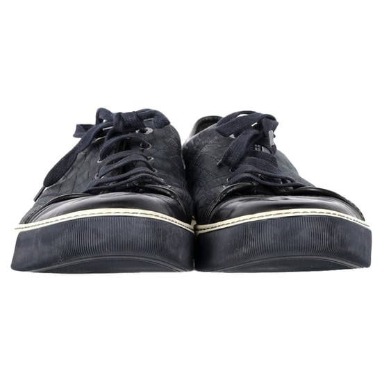 Lanvin DBB1 Croc-Embossed Sneakers in marineblauw leer - Image 2