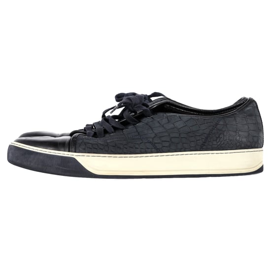Lanvin DBB1 Croc-Embossed Sneakers in marineblauw leer - Image 4