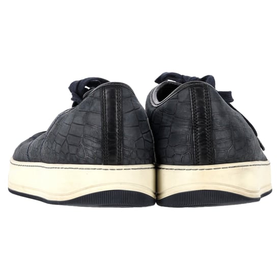 Lanvin DBB1 Croc-Embossed Sneakers in marineblauw leer - Image 5