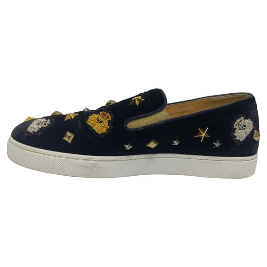 Christian Louboutin Miss Academy Slip-On Sneakers in Zwart Velours - Image 3